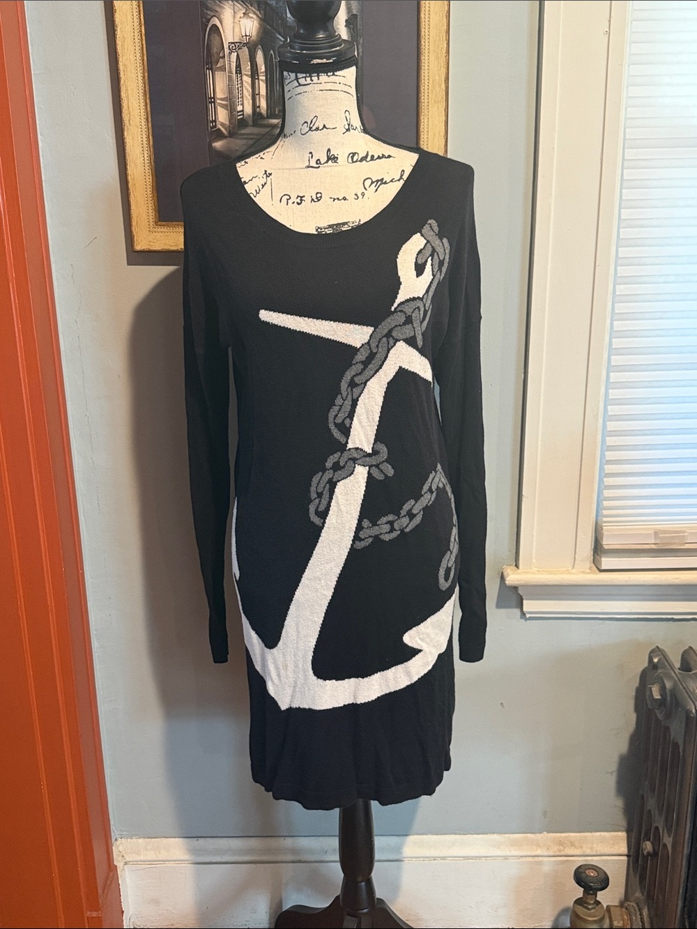 Express Anchor Sweater Dress (M)